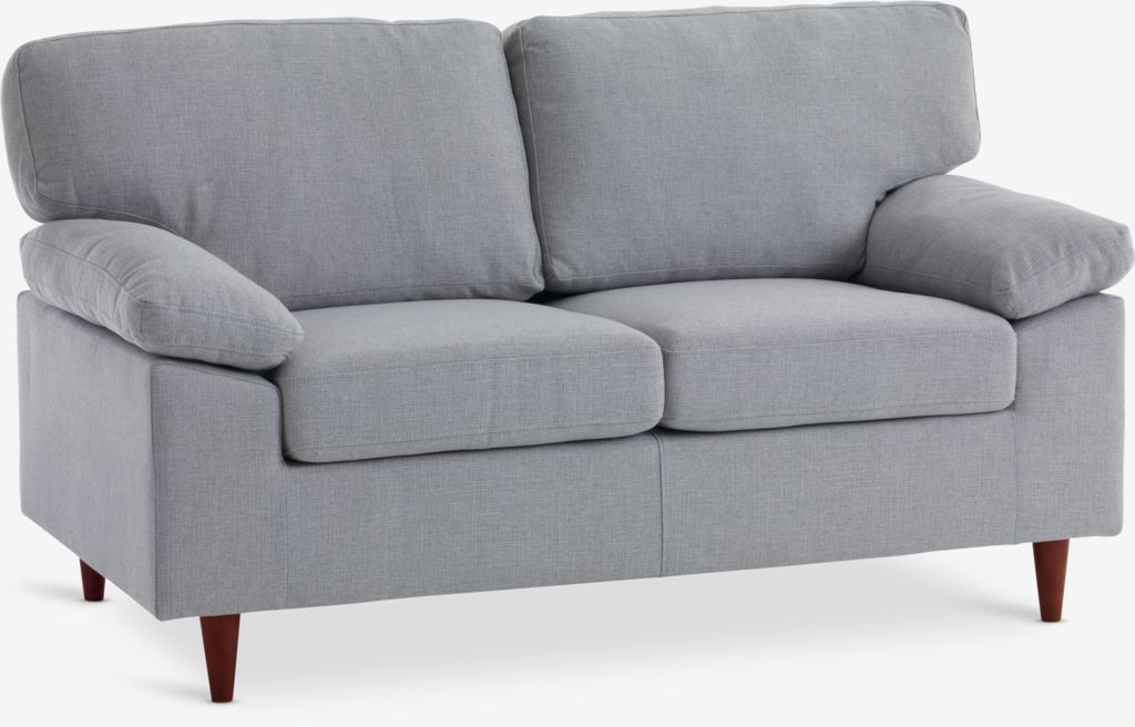 Sofa GEDVED 2-Sitzer hellgrau Stoff