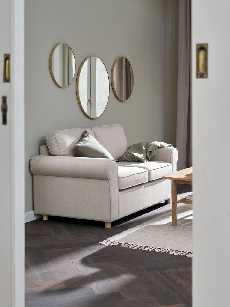 Sofa FERRITSLEV 2-Sitzer beige Stoff