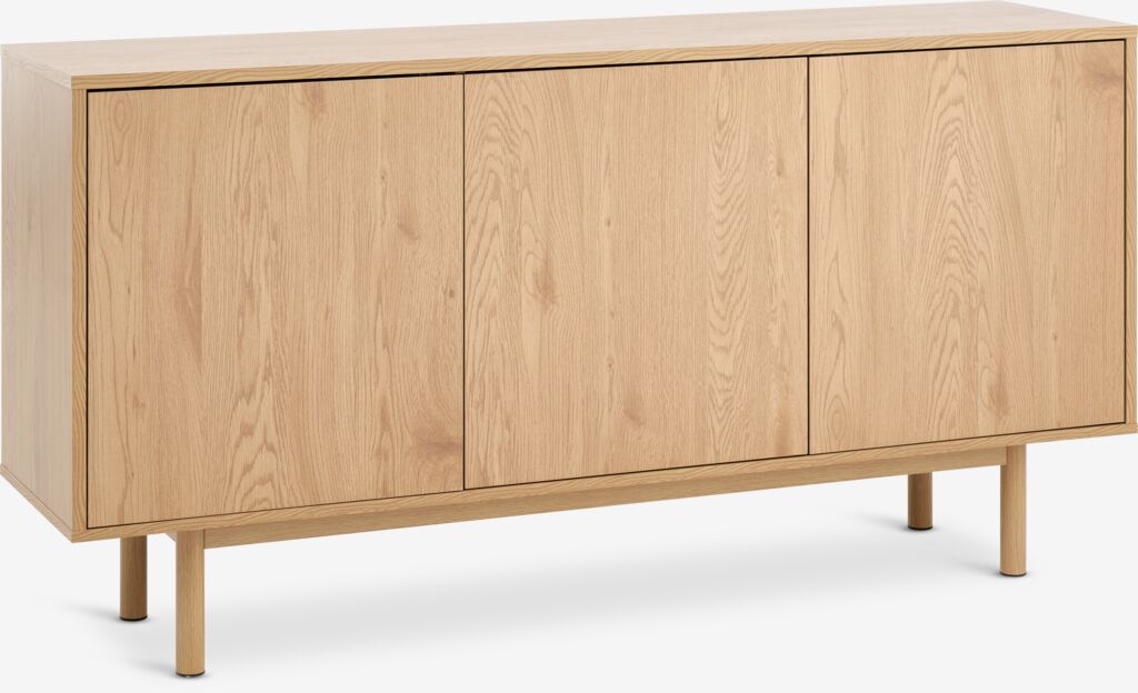 Sideboard ALSTED 3 Türen Eiche natürliche Eichenfabe