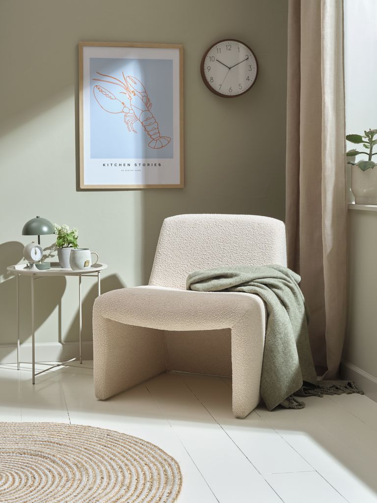 Lounge-Sessel BULLERUP Off-white Teddystoff