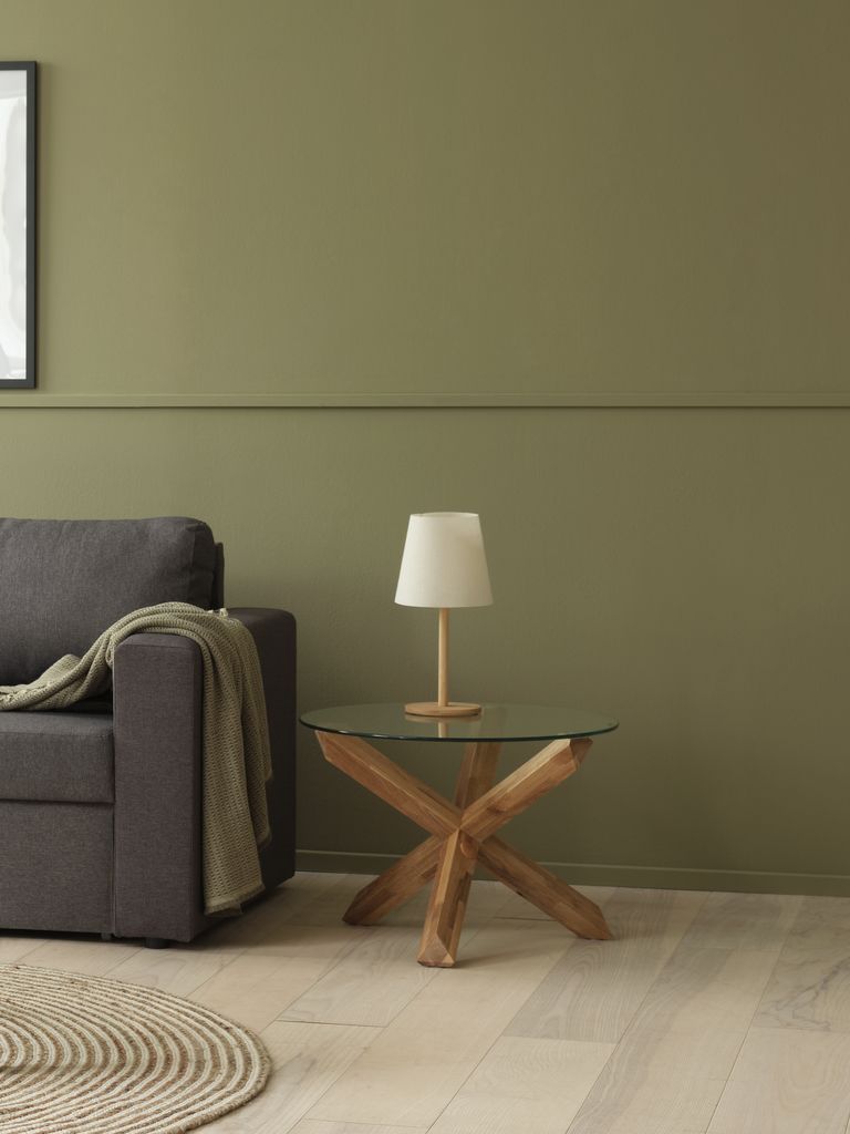 Couchtisch AGERBY Ø60 Glas/Eiche natur