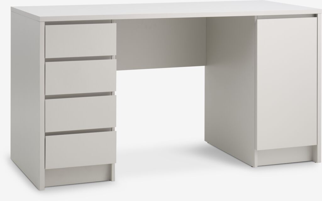 Schreibtisch LIMFJORDEN 60x140 1 Tür/4 Schubladen beige