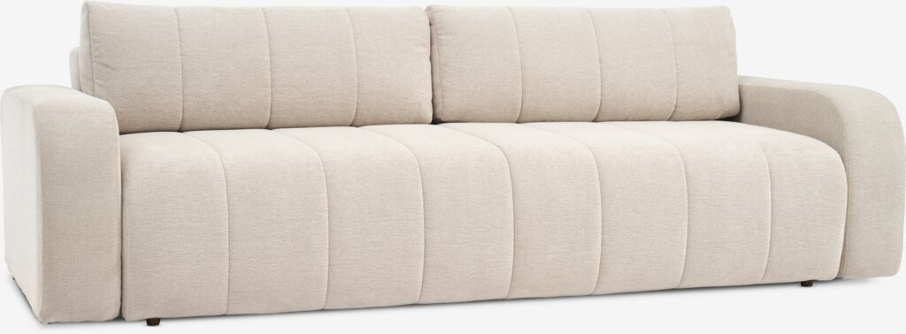 Schlafsofa ORMSLEV 3-Sitzer beige Stoff