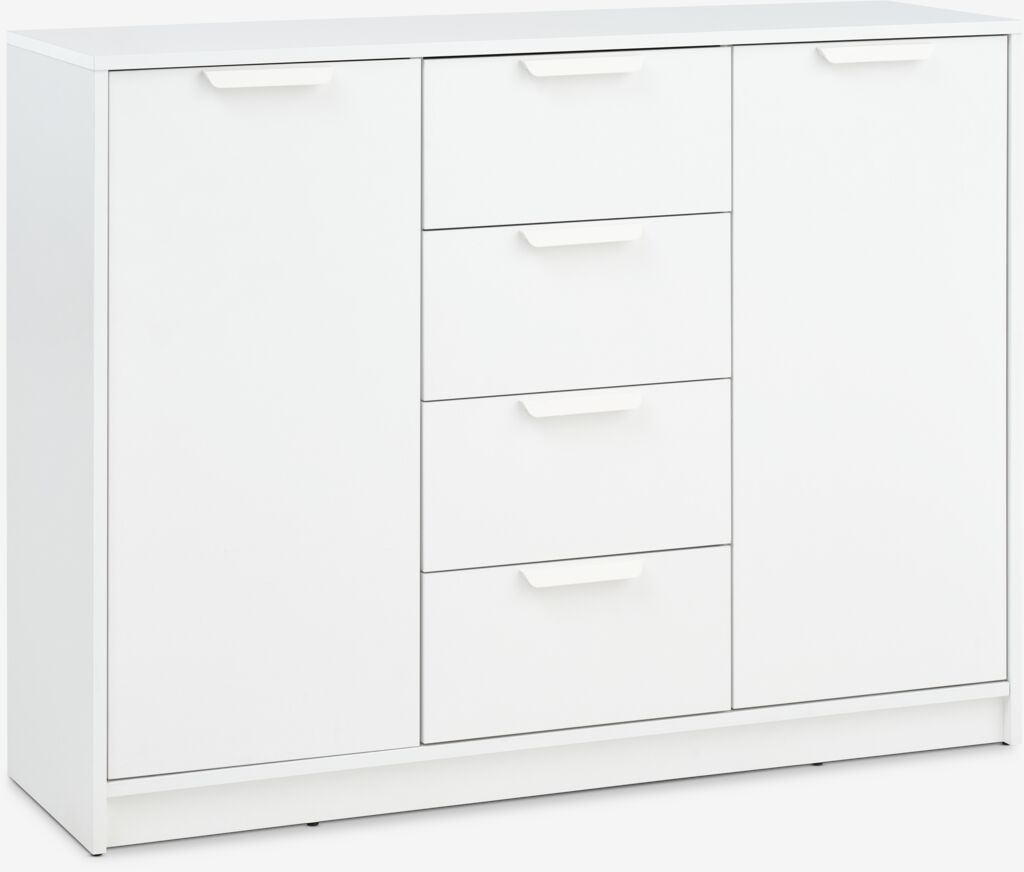 Sideboard JENSLEV 2 Türen 4 Schubladen weiß