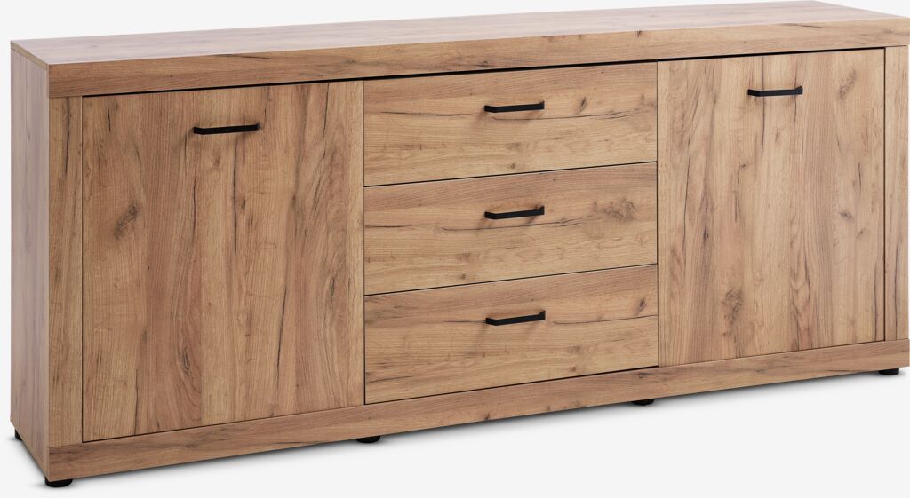 Sideboard LINTRUP 2 Türen 3 Sch. wilde natürliche Eichenf.