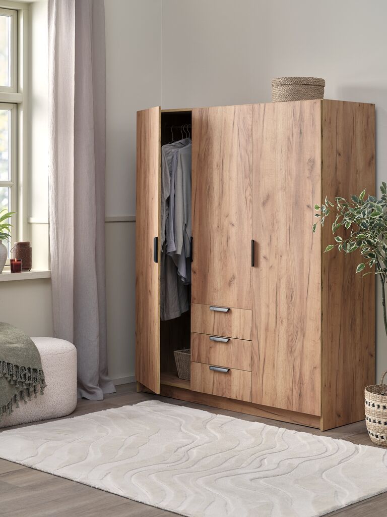 Kleiderschrank JENSLEV 144x176 3T 3S Wildeiche natur