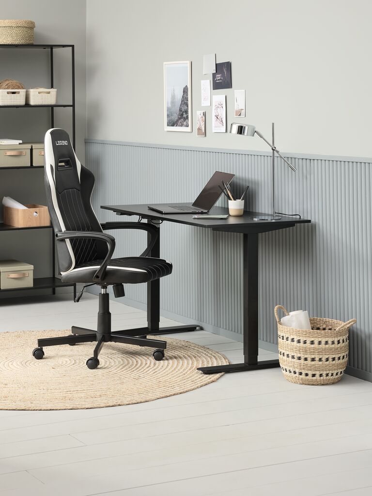 Höhenverstellbarer Schreibtisch SVANEKE 60x120 schwarz