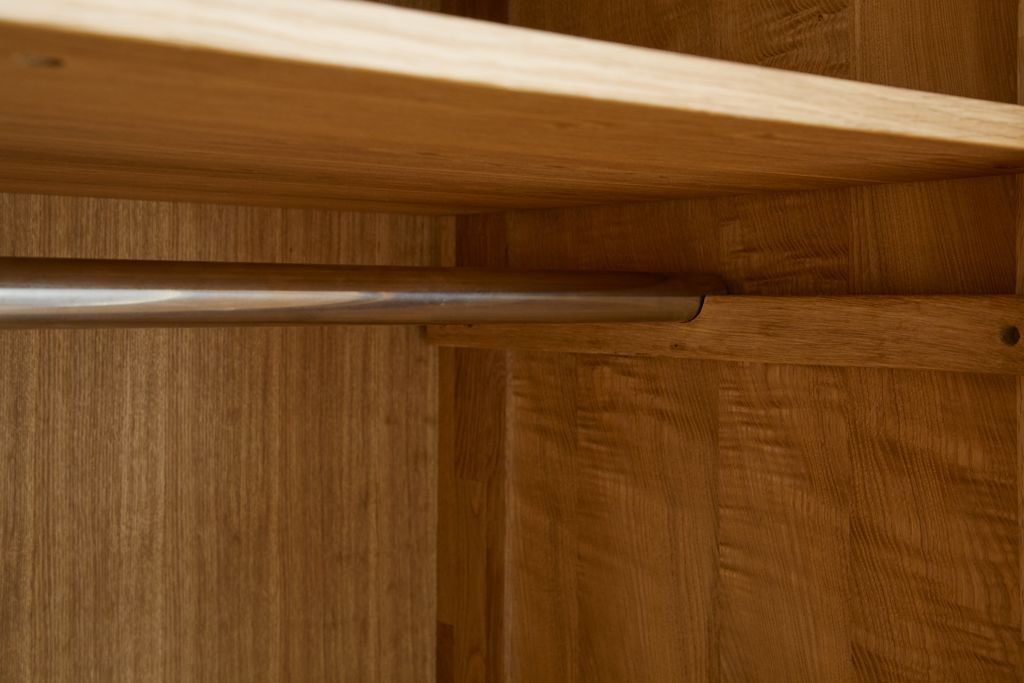 Kleiderschrank OLDE 120x200 2 Türen 2 Schubladen Eiche natur