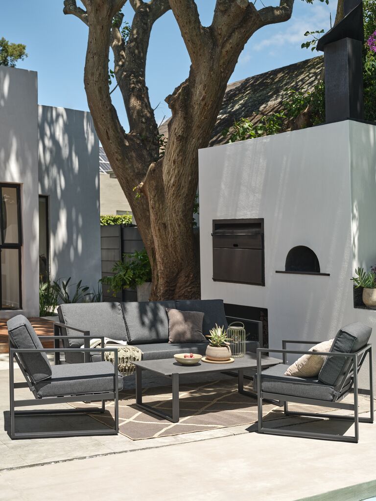 Lounge-Set VONGE 5 Pers. schwarz