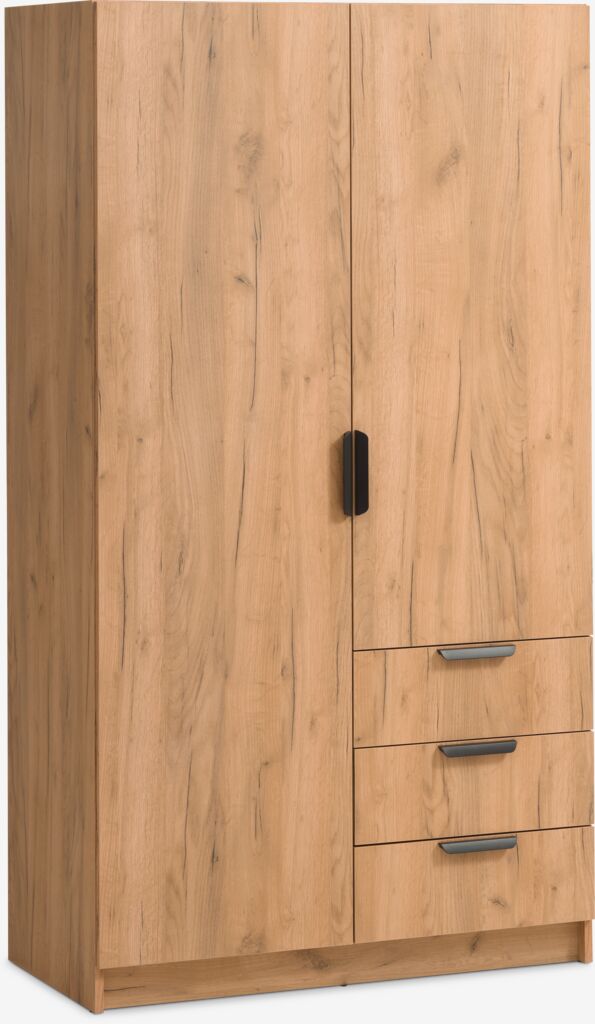 Kleiderschrank JENSLEV 96x176 2T 3S Wildeiche natur