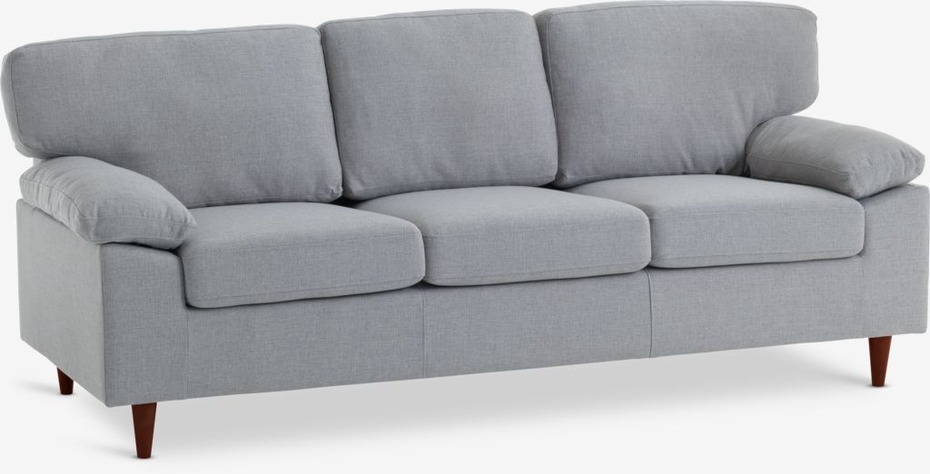 Sofa GEDVED 3-Sitzer hellgrau Stoff