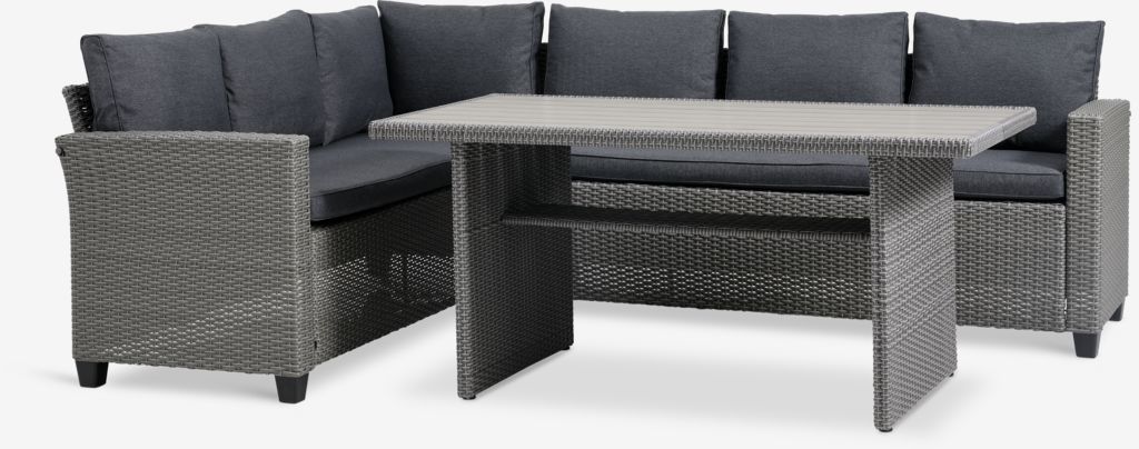 Lounge-Set AGERMOSE 6 Personen grau