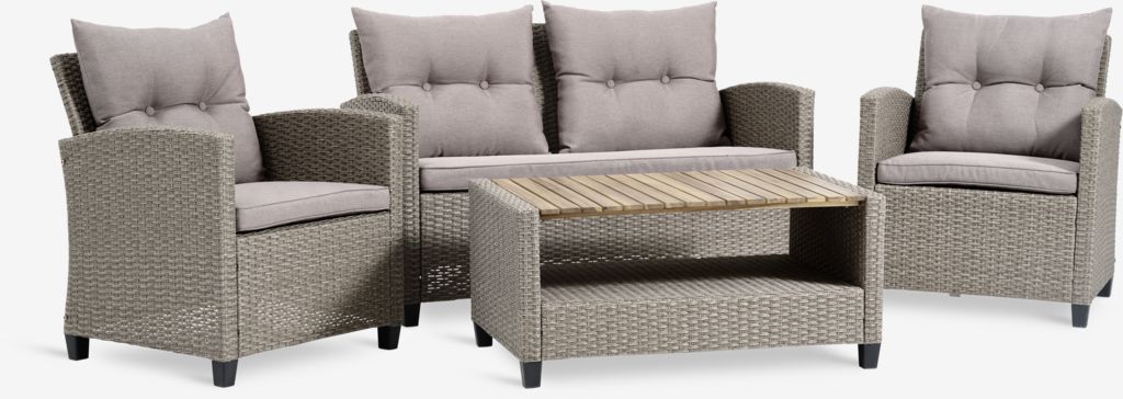 Lounge-set VEN 4 Pers. natur