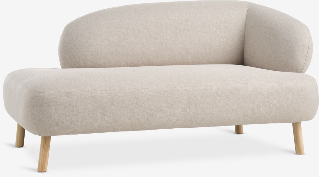 Sofa STADIL offenes Ende links oval beige Stoff