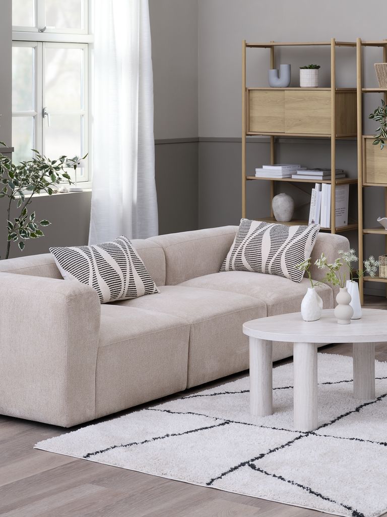 Modulares Sofa SKEJBY 3 Pers. Stoff beige