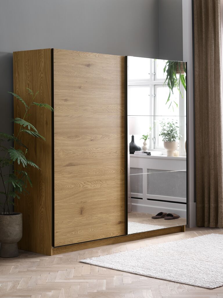 Kleiderschrank RABERG 200x200 m/Spiegel Eiche